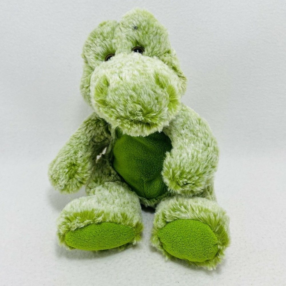 Dollibu Alligator Gator Dinosaur Plush 9” Green Cowboy Bandanna Scarf Collar Sit